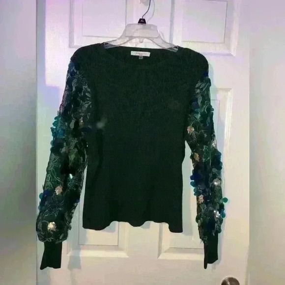 sweater with decorated sleeves Sioni Milano size L - Picture 2 of 8